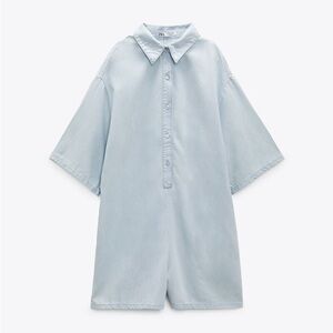 Zara Light Chambray Romper